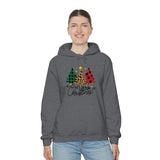 Merry Christmas Leopard Print Unisex Heavy Blend Hooded Sweatshirt! Winter Vibes!