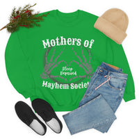 Mothers of Mayhem Society, Sleep Deprived Crewneck Sweatshirt! Sarcastic Vibes! Family Vibes!