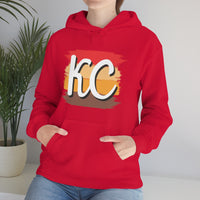 Kansas City Football Paint Stripe KC Unisex Heavy Blend Hooded Sweatshirt! Football Season!