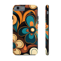 Vintage Florals Brown and Teal Tough Phone Cases, Case-Mate!