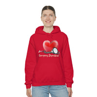 Valentines Day Stethoscope Heart Hug Emergency Department Unisex Heavy Blend Hooded Sweatshirt! Spring Vibes!