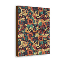 Vintage 70's Inspired Musical Notes Floral Canvas Gallery Wraps!