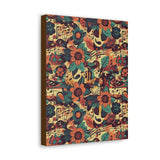 Vintage 70's Inspired Musical Notes Floral Canvas Gallery Wraps!