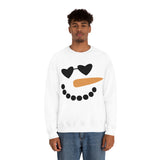 Snowman Heart Eyes Unisex Heavy Blend Crewneck Sweatshirt! Winter Vibes!