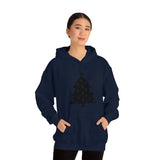 Star Christmas Tree Minimalistic Design Unisex Heavy Blend Hooded Sweatshirt! Winter Vibes!