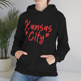 Kansas City Football Red Unisex Heavy Blend Hooded Sweatshirt! Football Season!