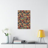 Vintage 70's Inspired Musical Notes Floral Canvas Gallery Wraps!