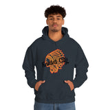 Kansas City Football Chief Outlined Unisex Heavy Blend Hooded Sweatshirt! Football Season!