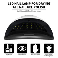 280W High-Efficiency UV/LED Nail Dryer Lamp with Smart Sensor and 4 Timer Settings
