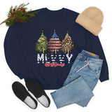 Rustic Military Merry Christmas Holiday Unisex Heavy Blend Crewneck Sweatshirt! Winter Vibes!