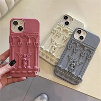 3D Angel Art Statue iPhone Case – Elegant Protection for Your iPhone 15/14/13/12/11 Series