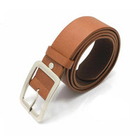 Vintage Casual Men's Faux Leather Belt with Classic Pin Buckle