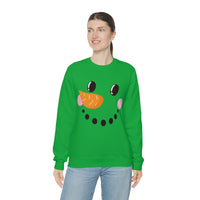 Snowman Grinning Side View Unisex Heavy Blend Crewneck Sweatshirt! Winter Vibes!