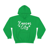 Kansas City Football White Logo Unisex Heavy Blend Hooded Sweatshirt! Football Season!