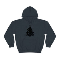 Star Christmas Tree Minimalistic Design Unisex Heavy Blend Hooded Sweatshirt! Winter Vibes!