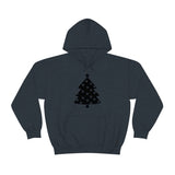 Star Christmas Tree Minimalistic Design Unisex Heavy Blend Hooded Sweatshirt! Winter Vibes!