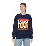 Kansas City Football Paint Stripe Vintage KC Unisex Heavy Blend Crewneck Sweatshirt! Football Season!