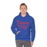 Kansas City Football Red Unisex Heavy Blend Hooded Sweatshirt! Football Season!