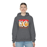 Kansas City Football Paint Stripe KC Unisex Heavy Blend Hooded Sweatshirt! Football Season!