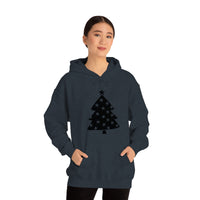 Star Christmas Tree Minimalistic Design Unisex Heavy Blend Hooded Sweatshirt! Winter Vibes!