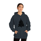 Star Christmas Tree Minimalistic Design Unisex Heavy Blend Hooded Sweatshirt! Winter Vibes!