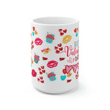 Happy Valentine's Day Ceramic Mug 15oz! Coffee Lovers, Cup of Joe, Gift Ideas! Spring Vibes!