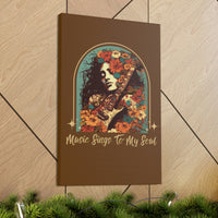 Vintage 70's Inspired Music Sings To My Soul Canvas Gallery Wraps!