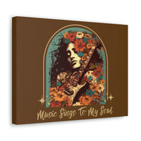 Vintage 70's Inspired Music Sings To My Soul Canvas Gallery Wraps!