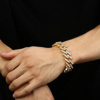 Faux Diamond Chain Bracelet