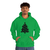 Star Christmas Tree Minimalistic Design Unisex Heavy Blend Hooded Sweatshirt! Winter Vibes!