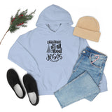 Christmas Is All About Jesus Unisex Heavy Blend Hooded Sweatshirt! Winter Vibes!