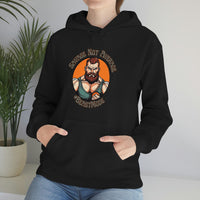 Savage Not Average #BeastMode Fitness Sarcasm Fathers Day Unisex Heavy Blend Hooded Sweatshirt! Red Beard Edition