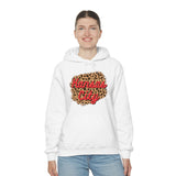 Kansas City Football Leopard Print Unisex Heavy Blend Hooded Sweatshirt! Football Season!