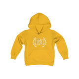 Freckled Fox Company White Logo Branded Youth Heavy Blend Hooded Sweatshirt! Foxy Kids! Merch!