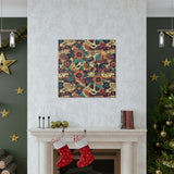 Vintage 70's Inspired Musical Notes Floral Canvas Gallery Wraps!