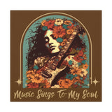 Vintage 70's Inspired Music Sings To My Soul Canvas Gallery Wraps!