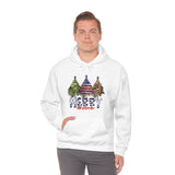 Rustic Military Merry Christmas Holiday Unisex Heavy Blend Hooded Sweatshirt! Winter Vibes!