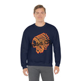 Kansas City Football Chief Outline Unisex Heavy Blend Crewneck Sweatshirt! Football Season!