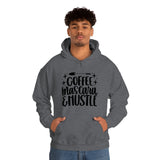 Coffee Mascara Hustle Unisex Heavy Blend Hooded Sweatshirt! Sarcastic Vibes!