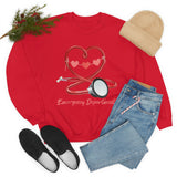 Valentines Day Emergency Department Stethoscope Heart Unisex Heavy Blend Crewneck Sweatshirt! Spring Vibes!