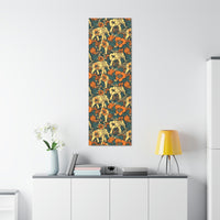 Vintage 70's Inspired Elephant Florals Canvas Gallery Wraps!