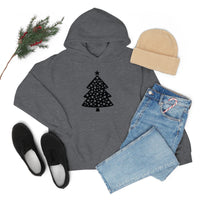 Christmas Tree Polka Dot Minimalistic Unisex Heavy Blend Hooded Sweatshirt! Winter Vibes!