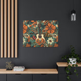 Floral Vintage 70's Inspired Guitar Canvas Gallery Wraps!