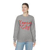 Kansas City Football Unisex Heavy Blend Crewneck Sweatshirt! Football Season!