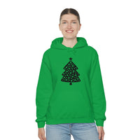 Christmas Tree Polka Dot Minimalistic Unisex Heavy Blend Hooded Sweatshirt! Winter Vibes!