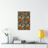 Vintage 70's Inspired Guitars Florals  Premium Matte Vertical Posters!