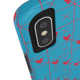 Valentines Day Tic Tac Toe Hearts Blue Tough Phone Cases, Case-Mate! Spring Vibes!