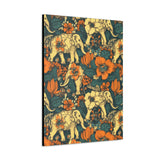 Vintage 70's Inspired Elephant Florals Canvas Gallery Wraps!