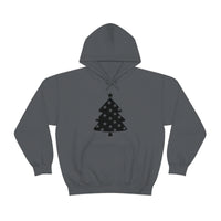 Star Christmas Tree Minimalistic Design Unisex Heavy Blend Hooded Sweatshirt! Winter Vibes!