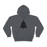 Star Christmas Tree Minimalistic Design Unisex Heavy Blend Hooded Sweatshirt! Winter Vibes!